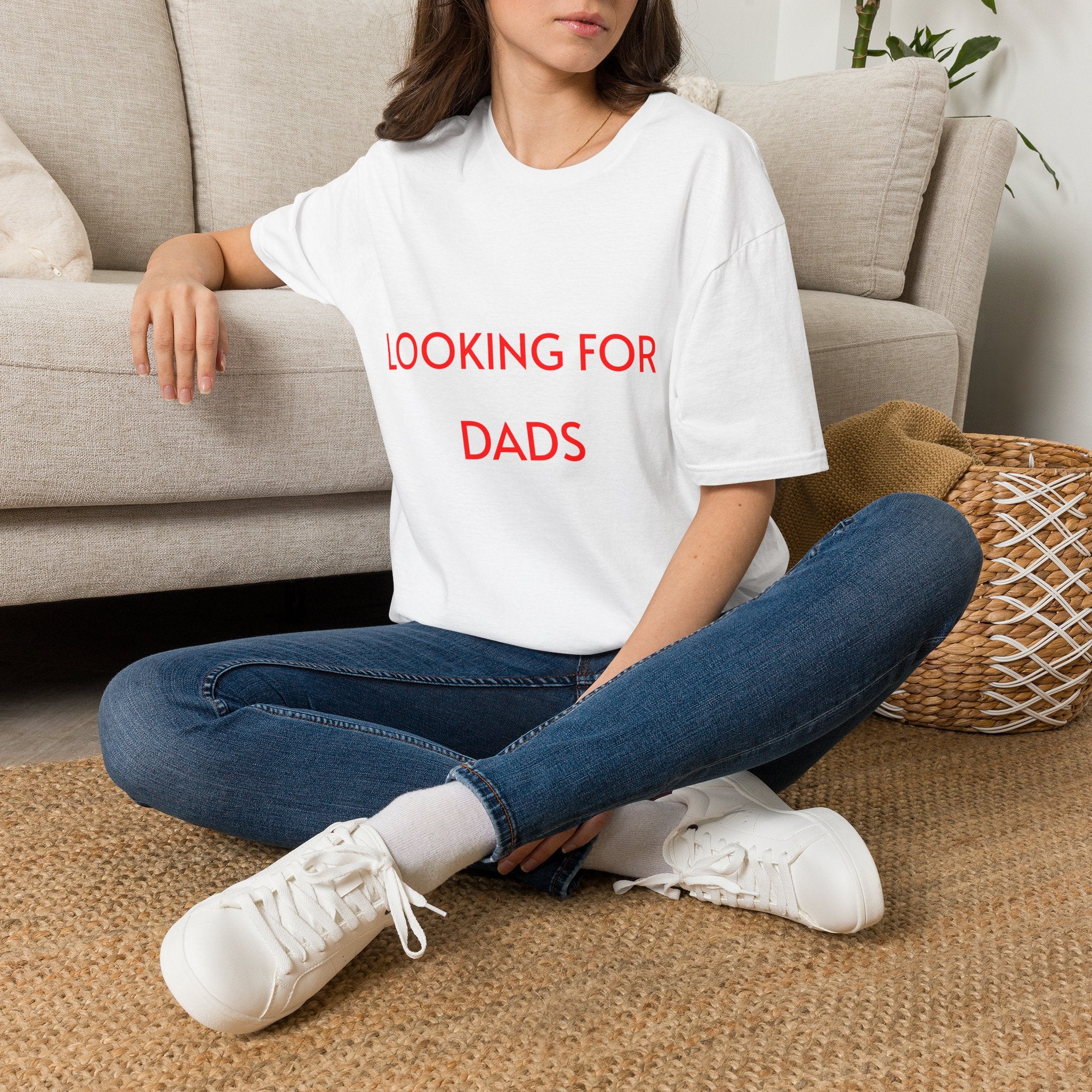 T-Shirt — "Looking For Dads" Minimalist Graphic Tee