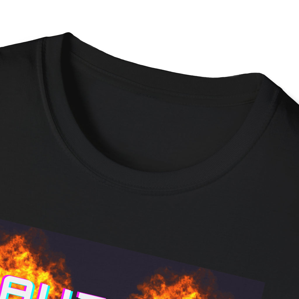 Autism Awareness T-Shirt — Dino & Train Retro Flame Design