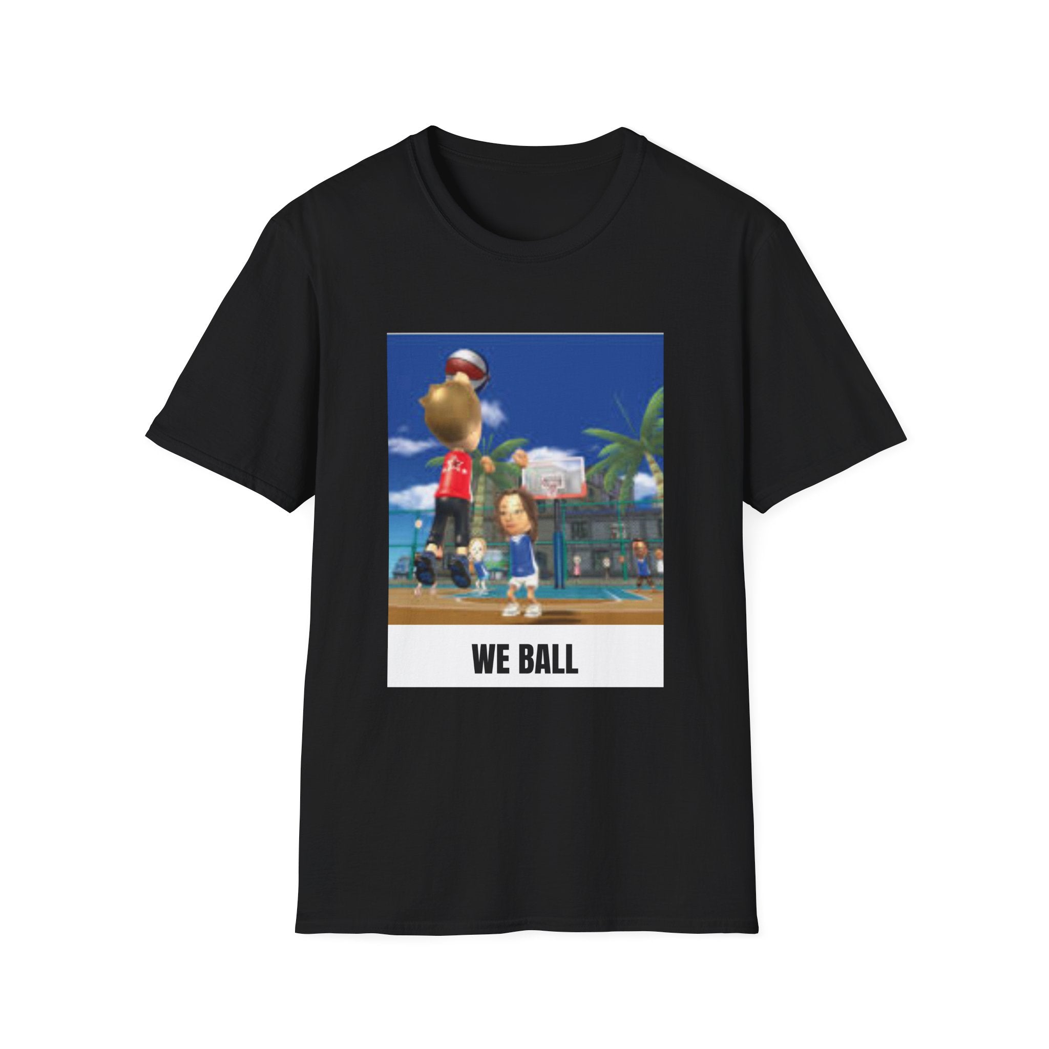 We Ball Basketball T-Shirt — Retro Cartoon Court Graphic Tee